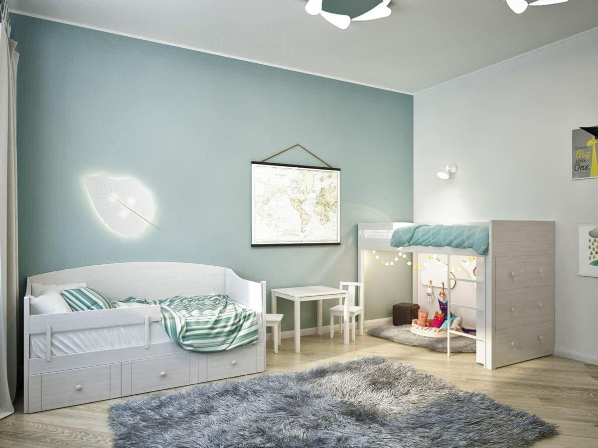 Декорирование серой комнаты для ребенка