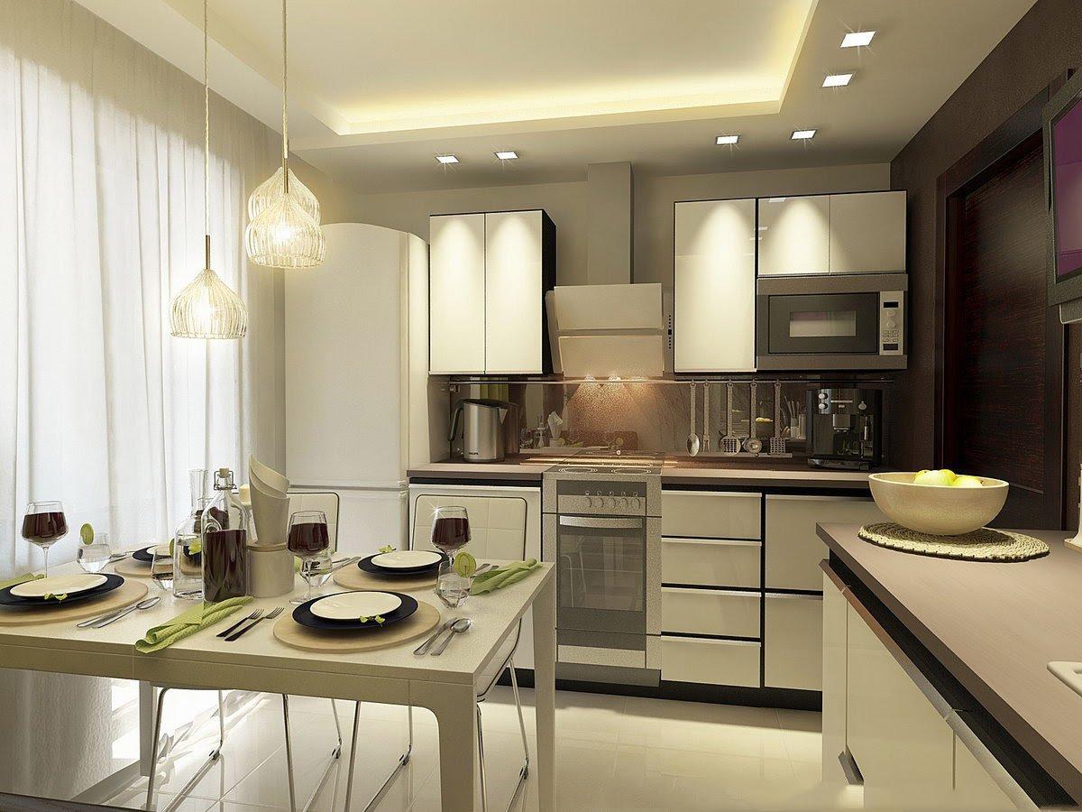Дизайн интерьера кухни в двухкомнатной квартире